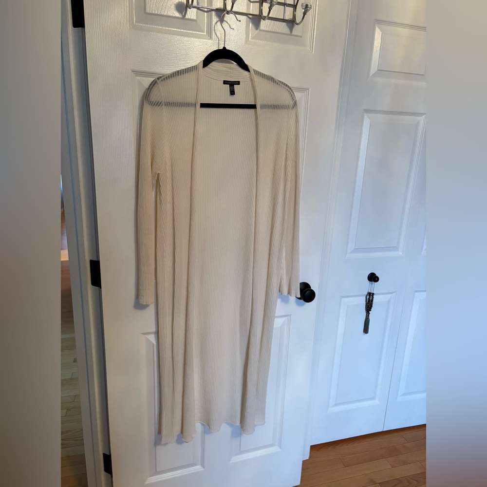 Eileen Fisher Cream Organic Cotton Blend Top - Picture 2 of 7